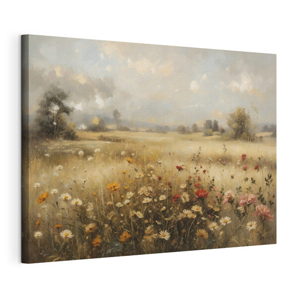 Peinture représentant un champ de fleurs Tableaux Peinture représentant un champ de fleurs