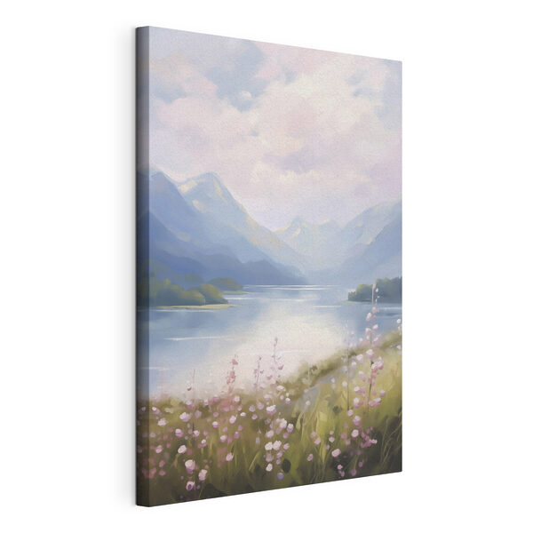 Tableaux Tableaux Peinture représentant un lac et des montagnes (UGS : s48504)