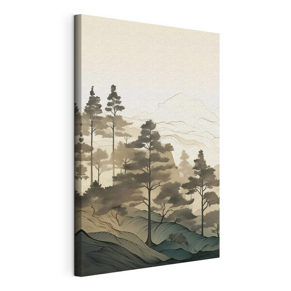 Tableaux Tableaux Paysage avec des arbres et des montagnes (UGS : s48539)