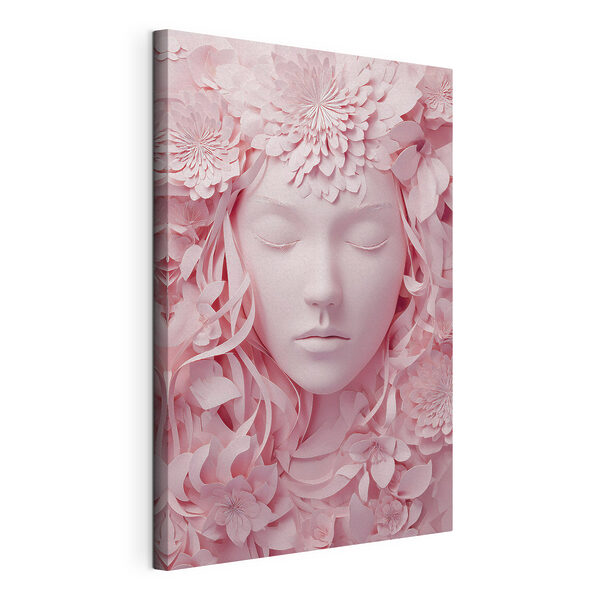 Tableaux Tableaux Visage composé de fleurs en papier (UGS : s48549)