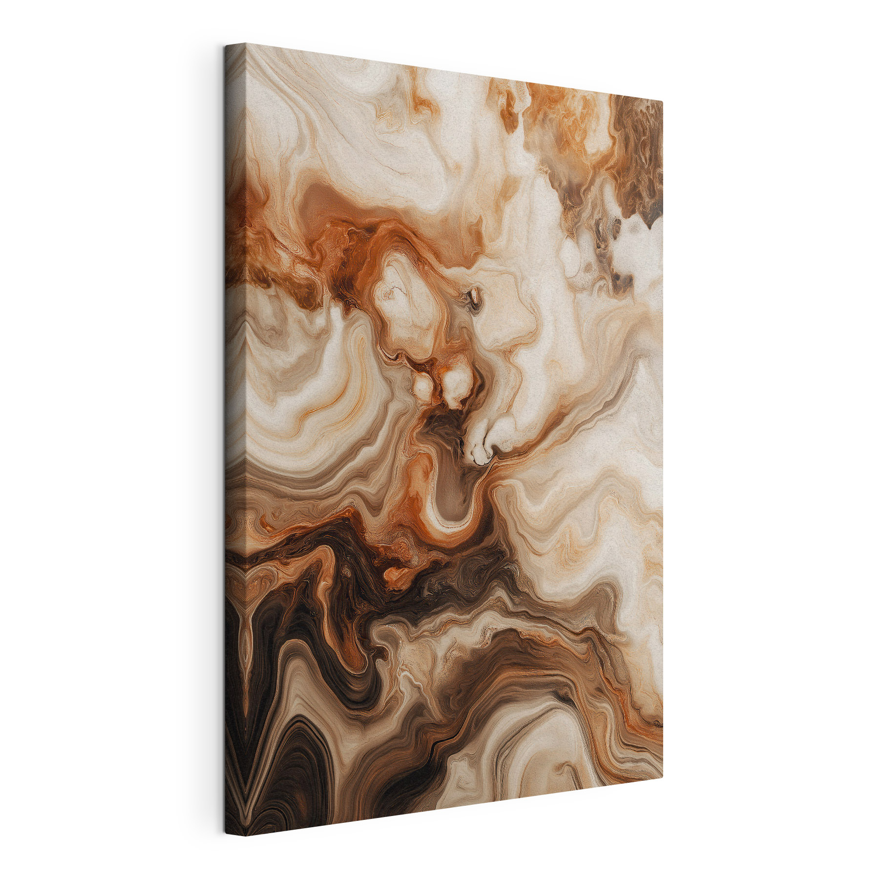 Abstract swirls of warm earth tones