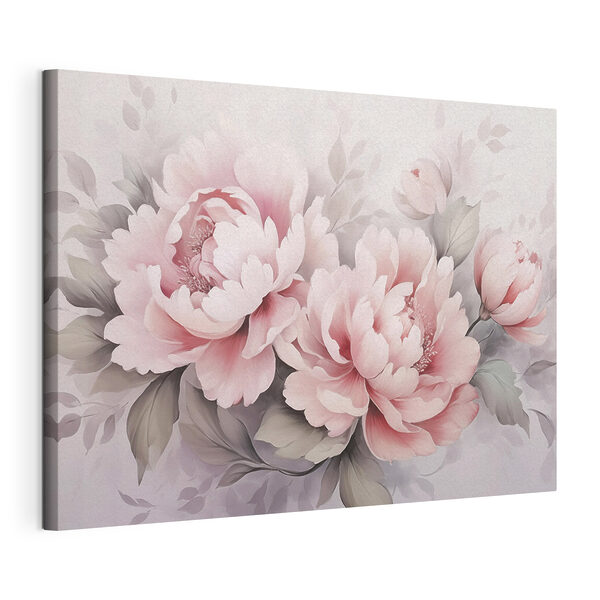Tableaux Tableaux Peinture représentant des fleurs sur fond blanc (UGS : s48702)