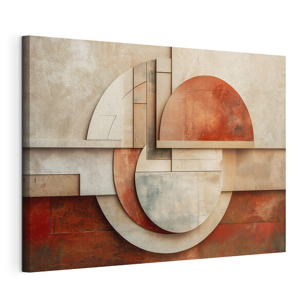 Tableaux Tableaux Formes abstraites dans des tons chauds (UGS : s48716)