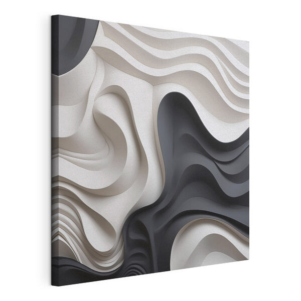 Tableaux Formes ondulées en noir et blanc (UGS : s48774) Tableaux Tableaux Formes ondulées en noir et blanc (UGS : s48774)