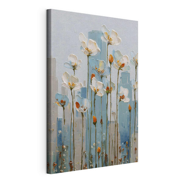 Tableaux Tableaux Peinture représentant des fleurs sur un mur (UGS : s48785)