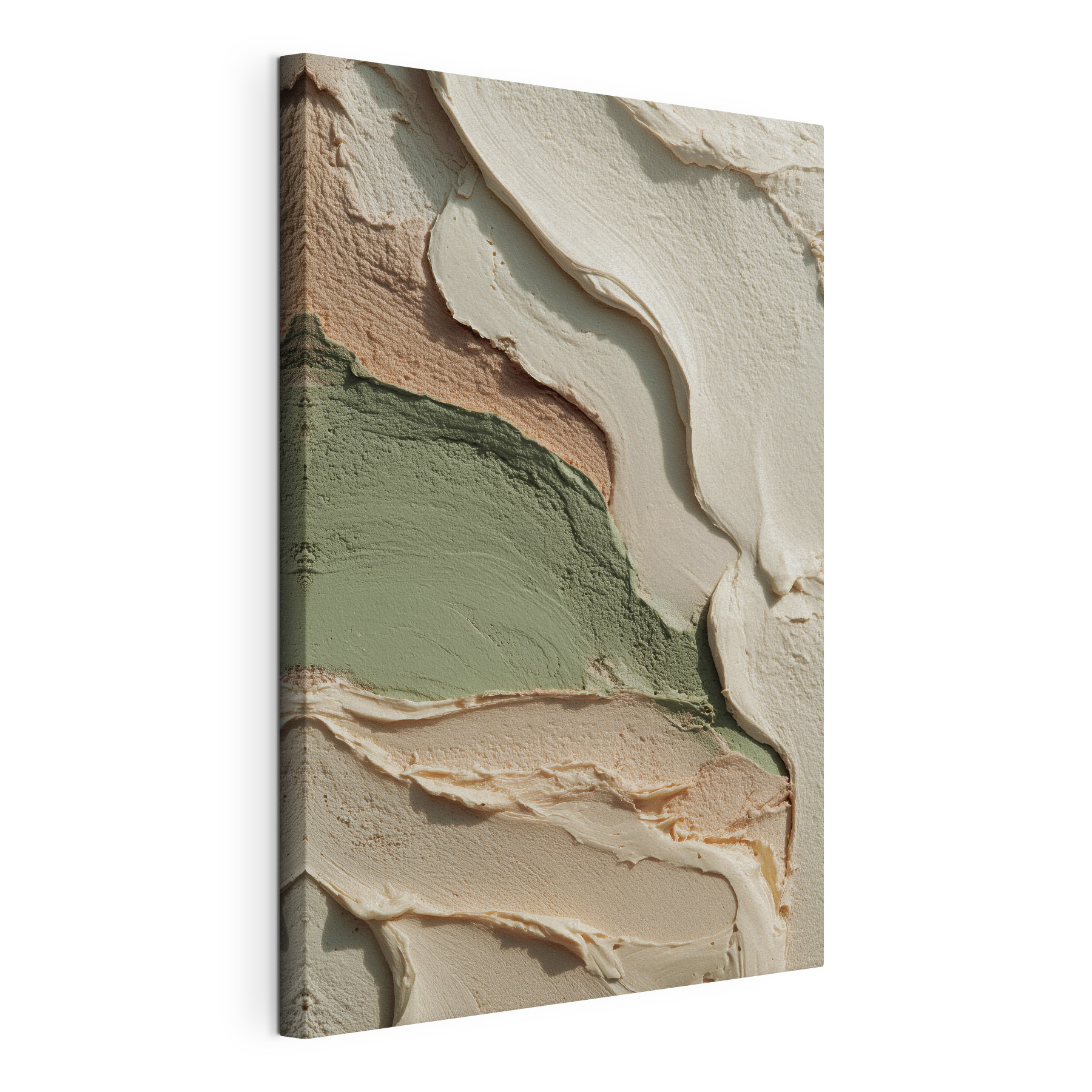 - Earthy tones in flowing patterns