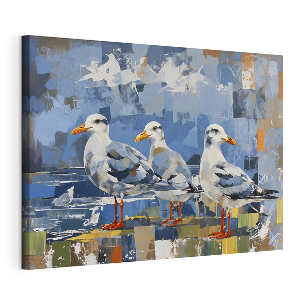 Tableaux Tableaux Groupe d'oiseaux perchés sur un rocher (UGS : s48822)