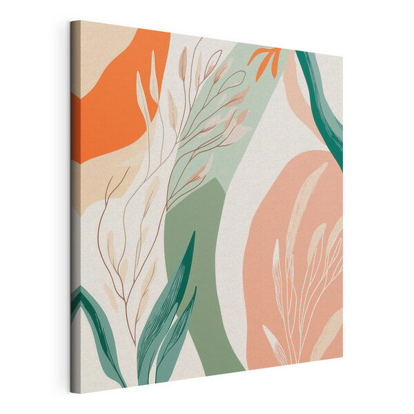 Tableaux Motif coloré avec des feuilles (UGS : s48840) Tableaux Tableaux Motif coloré avec des feuilles (UGS : s48840)