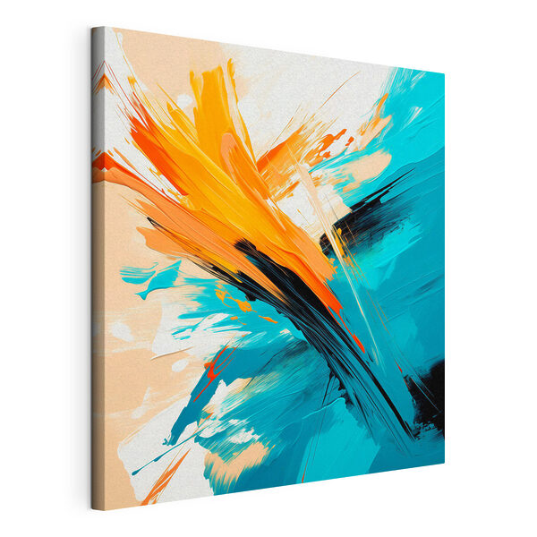 Tableaux Tableaux Peinture à base de bleu et d'orange (UGS : s48855)