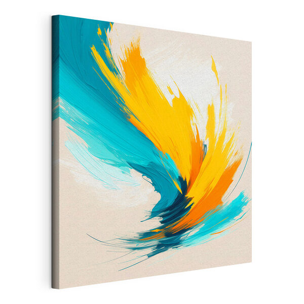 Tableaux Tourbillons de peinture bleue et jaune (UGS : s48856) Tableaux Tableaux Tourbillons de peinture bleue et jaune (UGS : s48856)