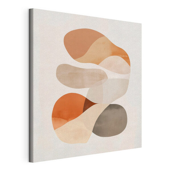 Tableaux Tableaux Ensemble de formes marron et blanches (UGS : s48864)