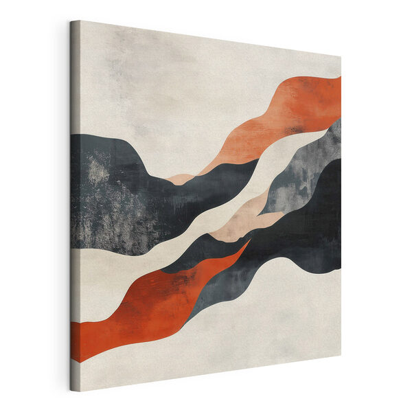Tableaux Vagues noires, orange et blanches (UGS : s48881) Tableaux Tableaux Vagues noires, orange et blanches (UGS : s48881)