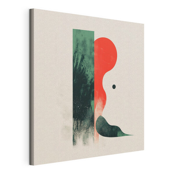 Tableaux Tableaux Art abstrait rouge et vert (UGS : s48888)