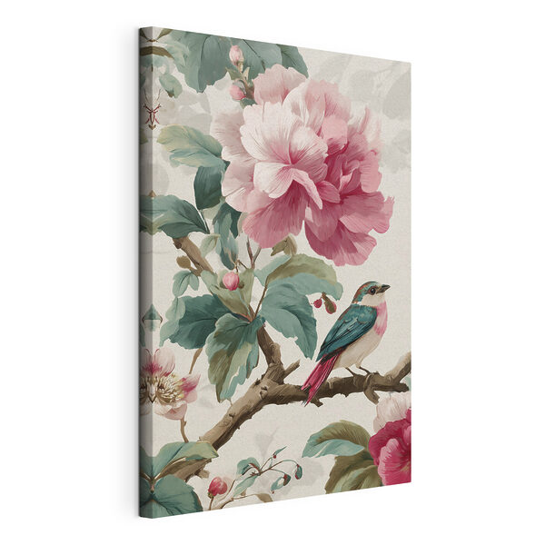 Tableaux Un oiseau sur une branche avec des fleurs (UGS : s48914) Tableaux Tableaux Un oiseau sur une branche avec des fleurs (UGS : s48914)