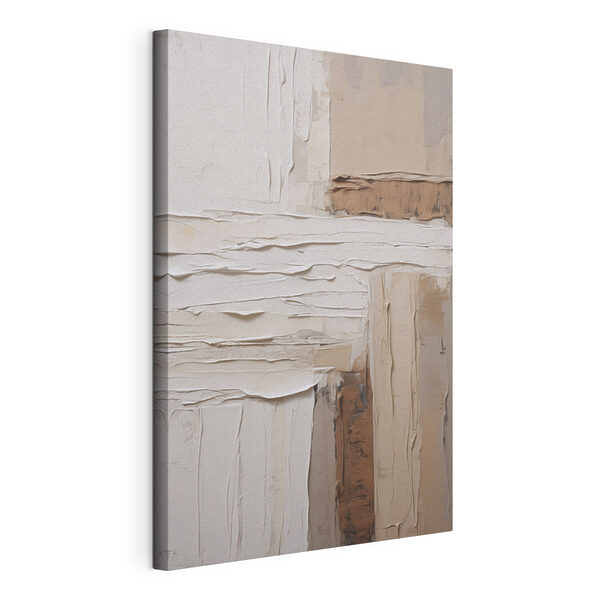Tableaux Œuvre d'art blanche et marron (UGS : s48982) Tableaux Tableaux Œuvre d'art blanche et marron (UGS : s48982)