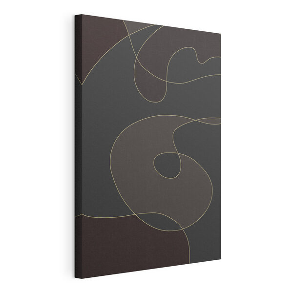 Tableaux Fond noir et gris avec une ligne jaune (UGS : s48998) Tableaux Tableaux Fond noir et gris avec une ligne jaune (UGS : s48998)