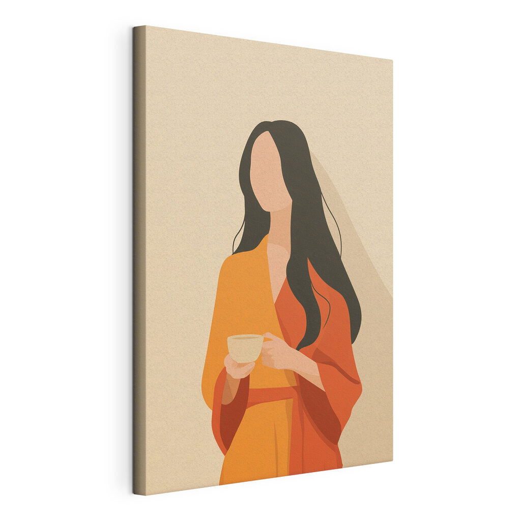 Woman holding a cup