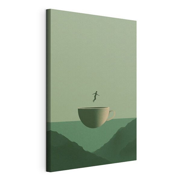 Tableaux Une personne qui saute dans une tasse (UGS : s49028) Tableaux Tableaux Une personne qui saute dans une tasse (UGS : s49028)