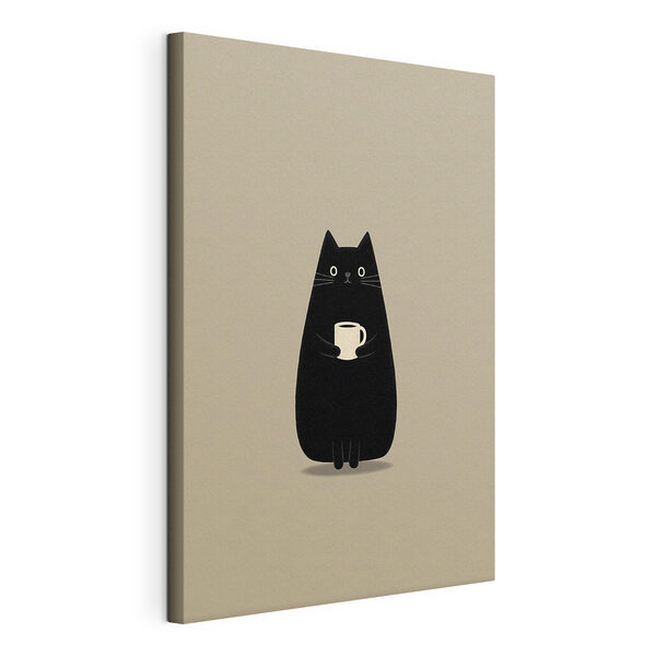 Tableaux Chat tenant une tasse (UGS : s49030) Tableaux Tableaux Chat tenant une tasse (UGS : s49030)