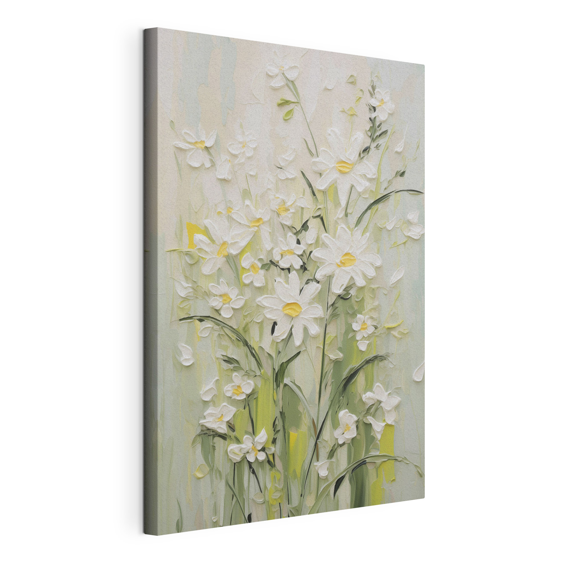 Painting of flowers on a wall Painting of flowers on a wall
