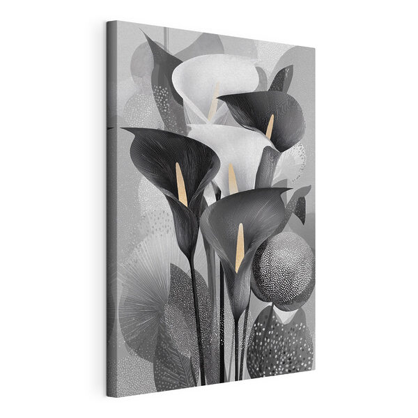 Tableaux Composition de fleurs noires et blanches (UGS : s49086) Tableaux Tableaux Composition de fleurs noires et blanches (UGS : s49086)