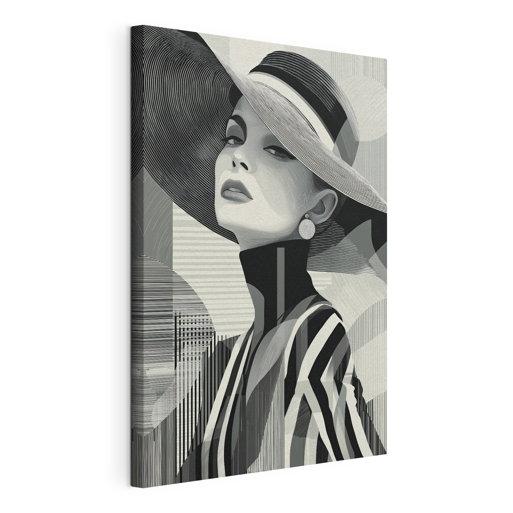 Femme portant un chapeau