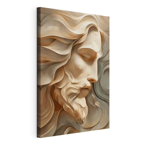 Tableaux Tableaux Sculpture sur bois représentant le visage d'un homme (UGS : s49090)