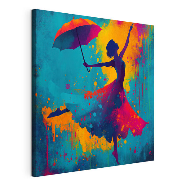 Tableaux Tableaux Une femme en robe tenant un parapluie (UGS : s49096)