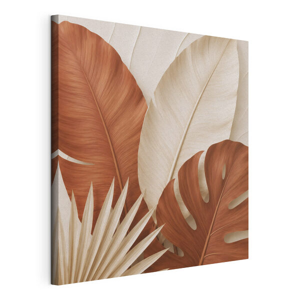Tableaux Tableaux Ensemble de feuilles brunes et blanches (UGS : s49133)