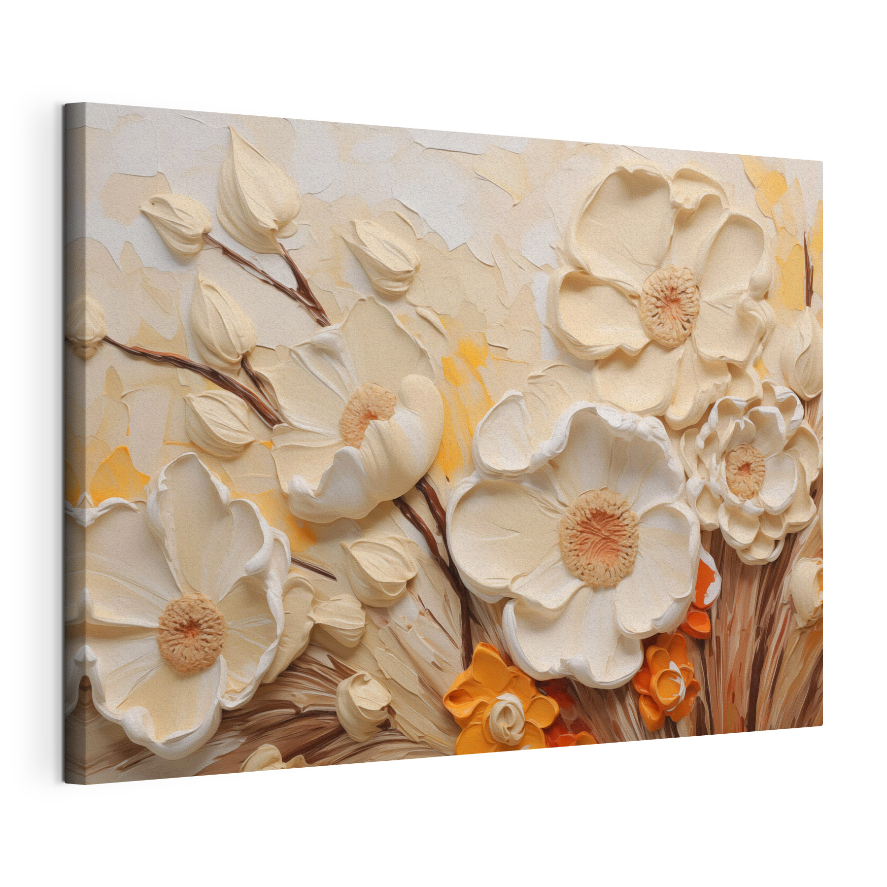 Painting of flowers on a wall