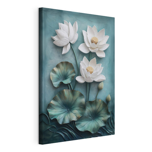 Tableaux Des fleurs blanches et des feuilles vertes (UGS : s49204) Tableaux Tableaux Des fleurs blanches et des feuilles vertes (UGS : s49204)