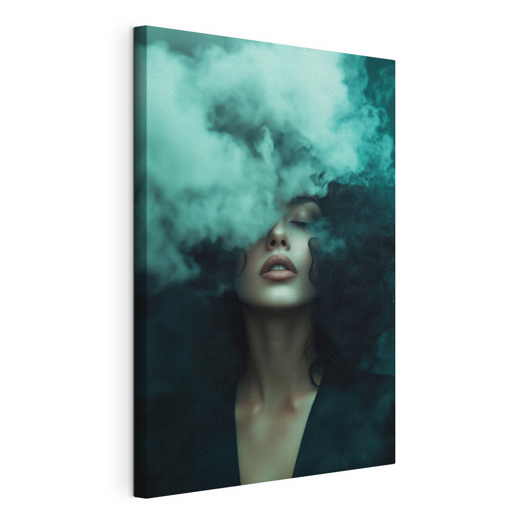 Woman with smoke coming out of her face Woman with smoke coming out of her face