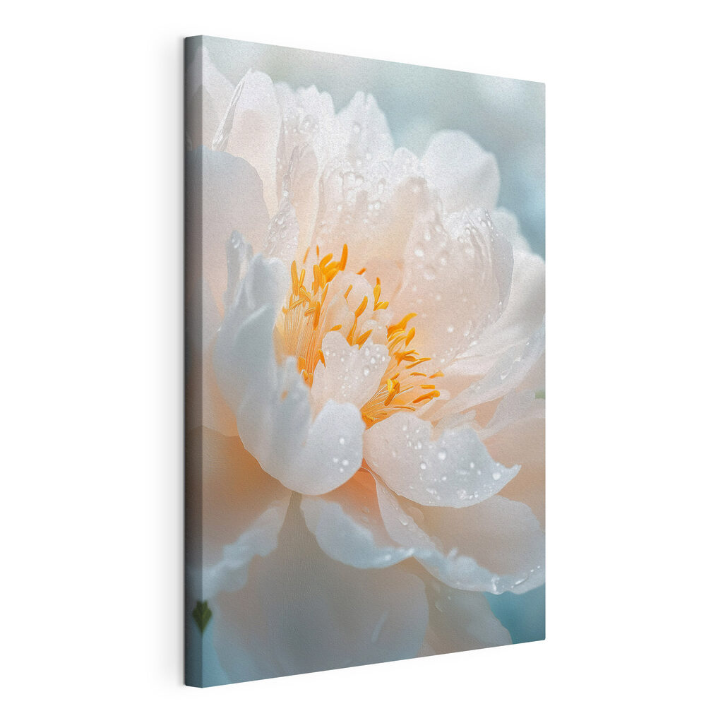 Delicate petals adorned with morning droplets