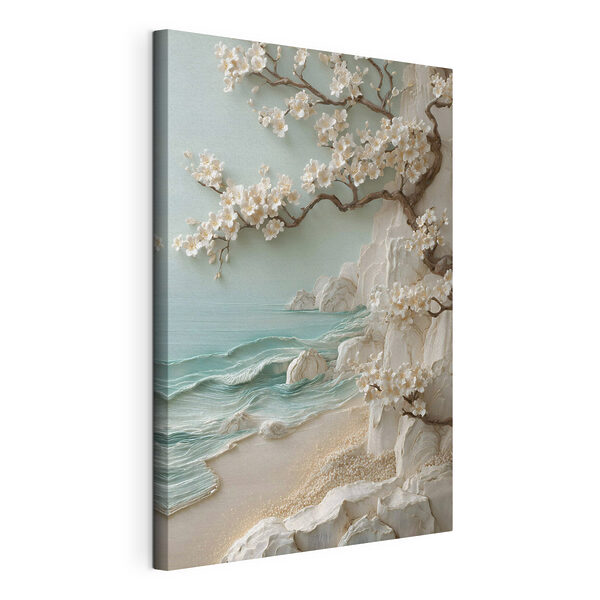 Tableaux Arbre aux fleurs blanches sur une plage (UGS : s49249) Tableaux Tableaux Arbre aux fleurs blanches sur une plage (UGS : s49249)
