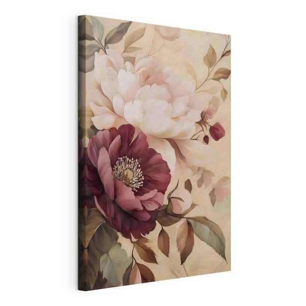 Tableaux - Des fleurs luxuriantes aux teintes pastel délicates