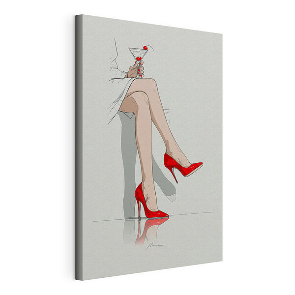 Tableaux Les jambes d'une femme chaussées de talons hauts rouges (UGS : s49325) Tableaux Tableaux Les jambes d'une femme chaussées de talons hauts rouges (UGS : s49325)