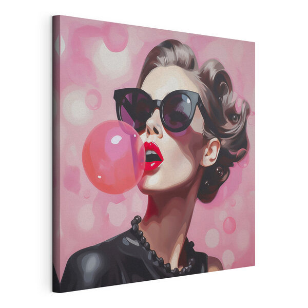 Tableaux Tableaux Une femme qui fait une bulle (UGS : s49385)