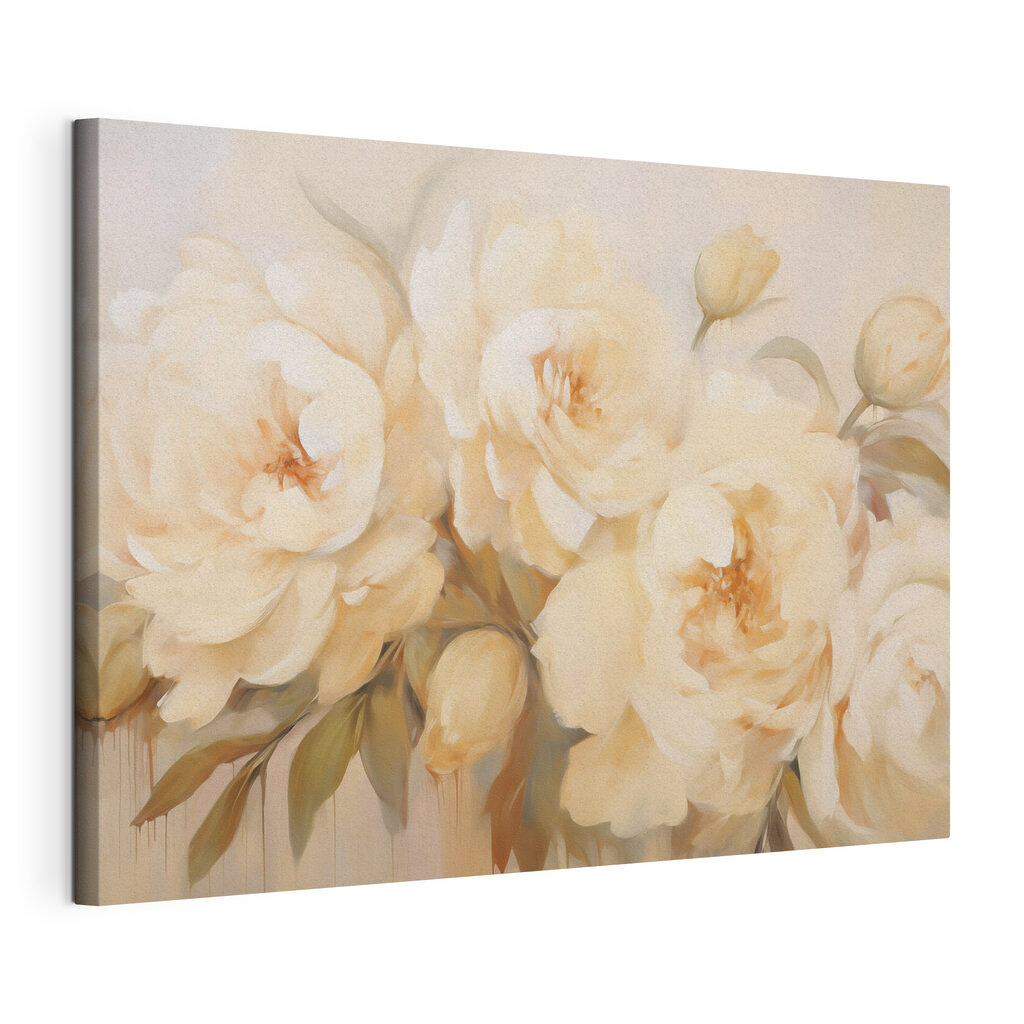 Painting of flowers on a white background Painting of flowers on a white background