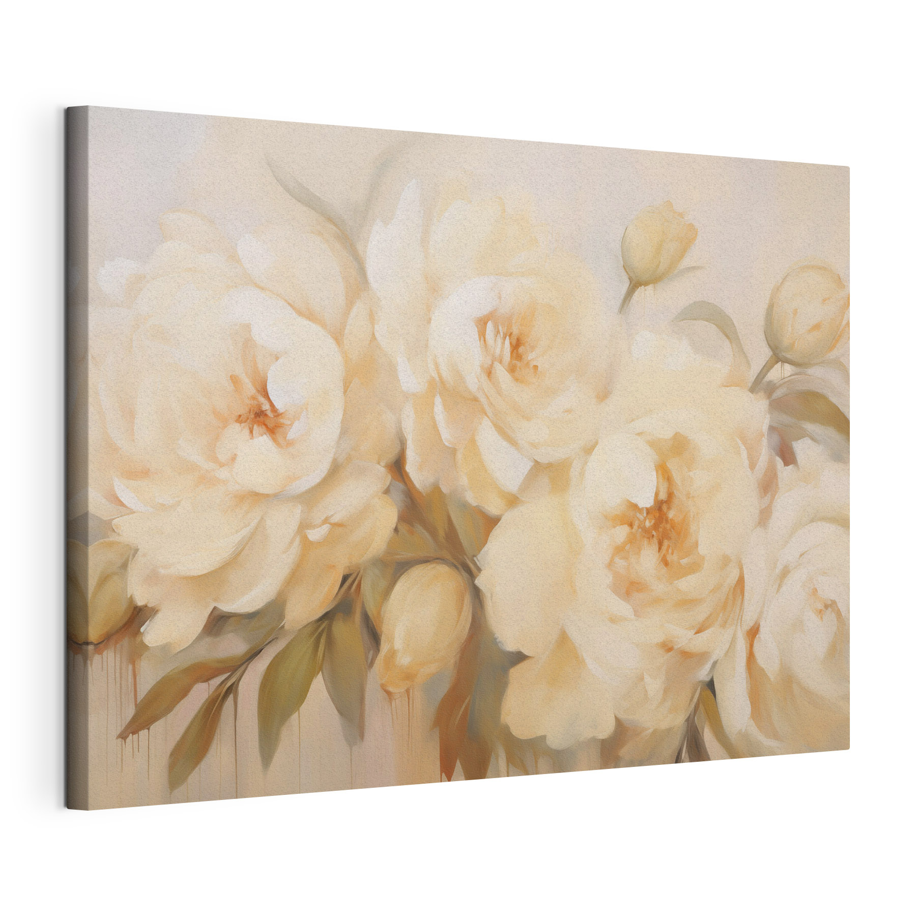 Painting of flowers on a white background Painting of flowers on a white background