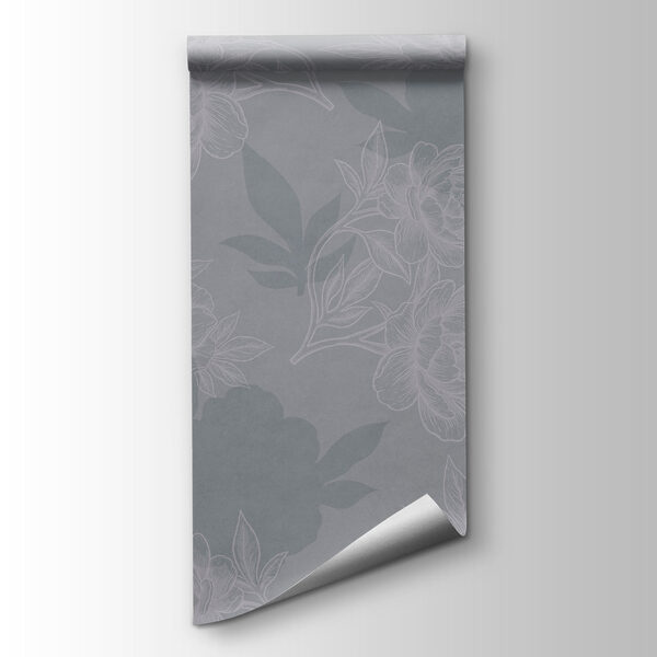 Grey and white floral pattern