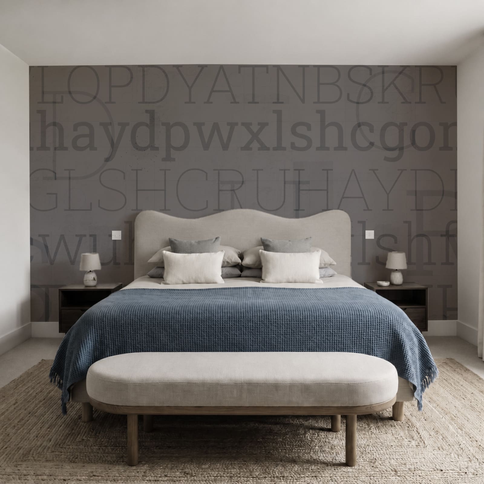 Fond gris avec des lettres Fond gris avec des lettres