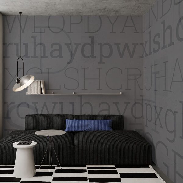 Fond gris avec des lettres Fond gris avec des lettres
