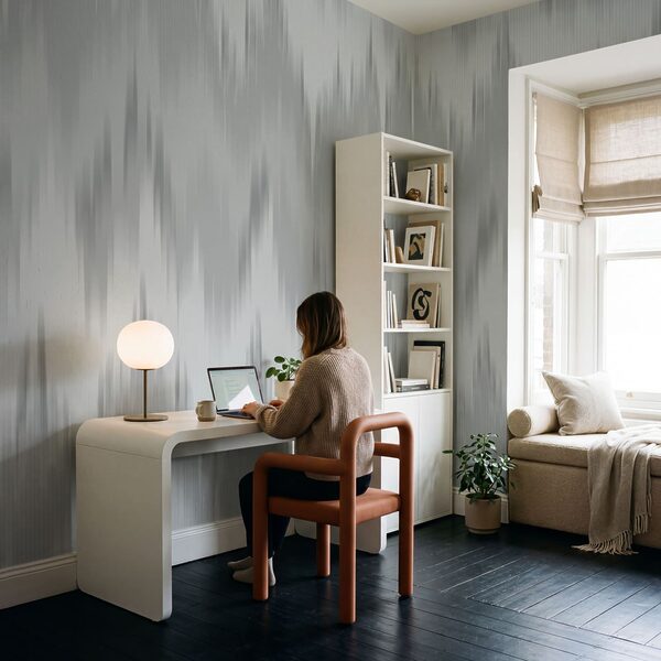 Motif en zigzag blanc et gris Motif en zigzag blanc et gris