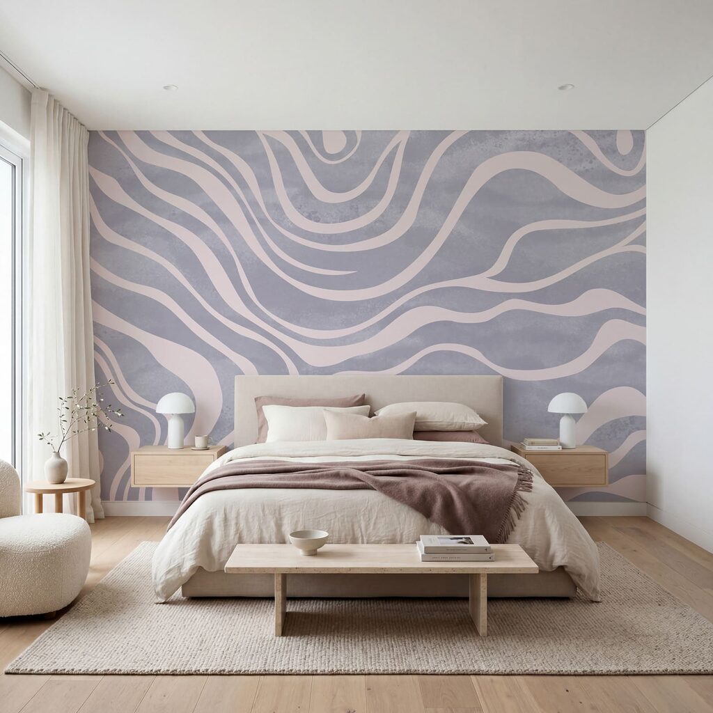 Des lignes fluides dans des tons pastel doux