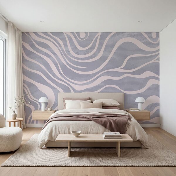 Des lignes fluides dans des tons pastel doux