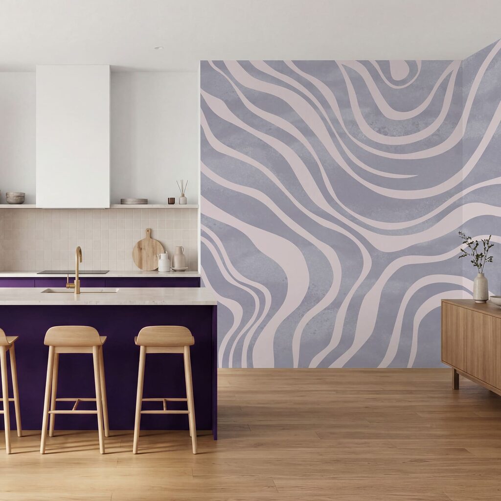 Des lignes fluides dans des tons pastel doux