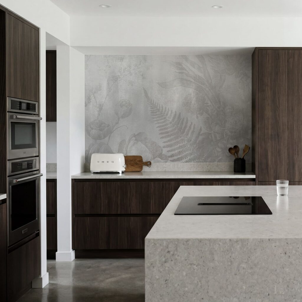 Motif floral gris et blanc Motif floral gris et blanc