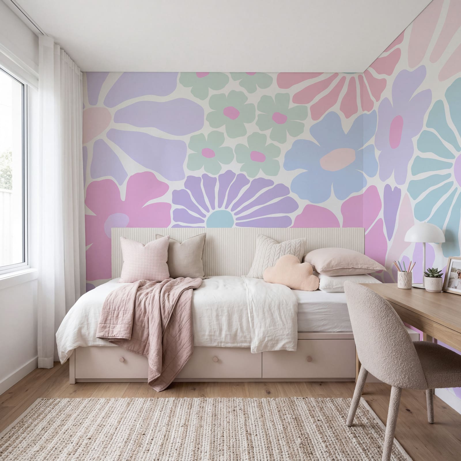 Motif floral sur fond blanc Motif floral sur fond blanc