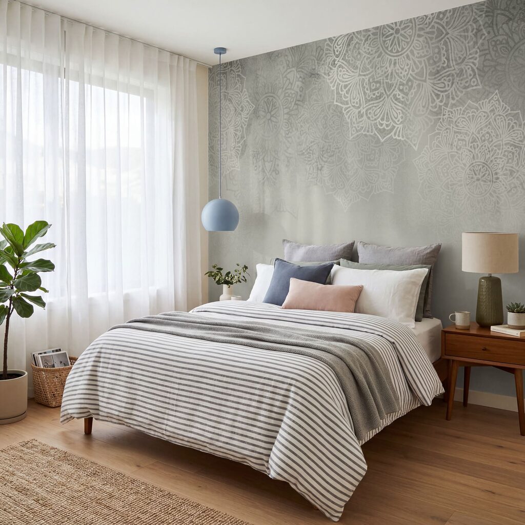 Fond blanc et gris avec des mandalas blancs Fond blanc et gris avec des mandalas blancs