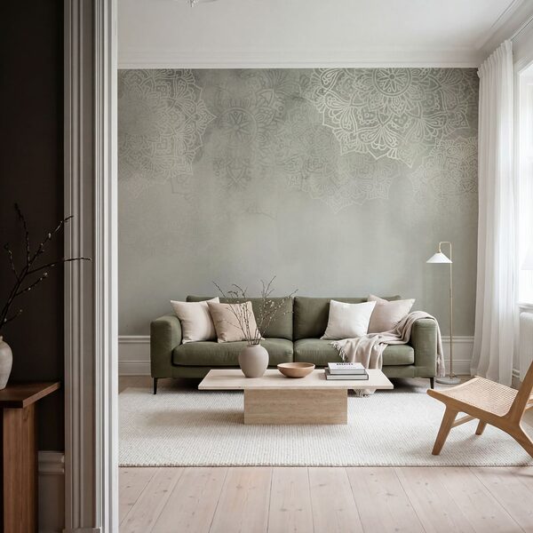 Fond blanc et gris avec des mandalas blancs Fond blanc et gris avec des mandalas blancs